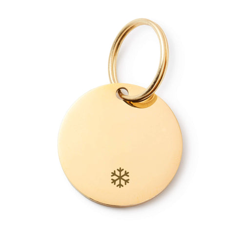 Circle Pet ID Tag: Snowflake Icon