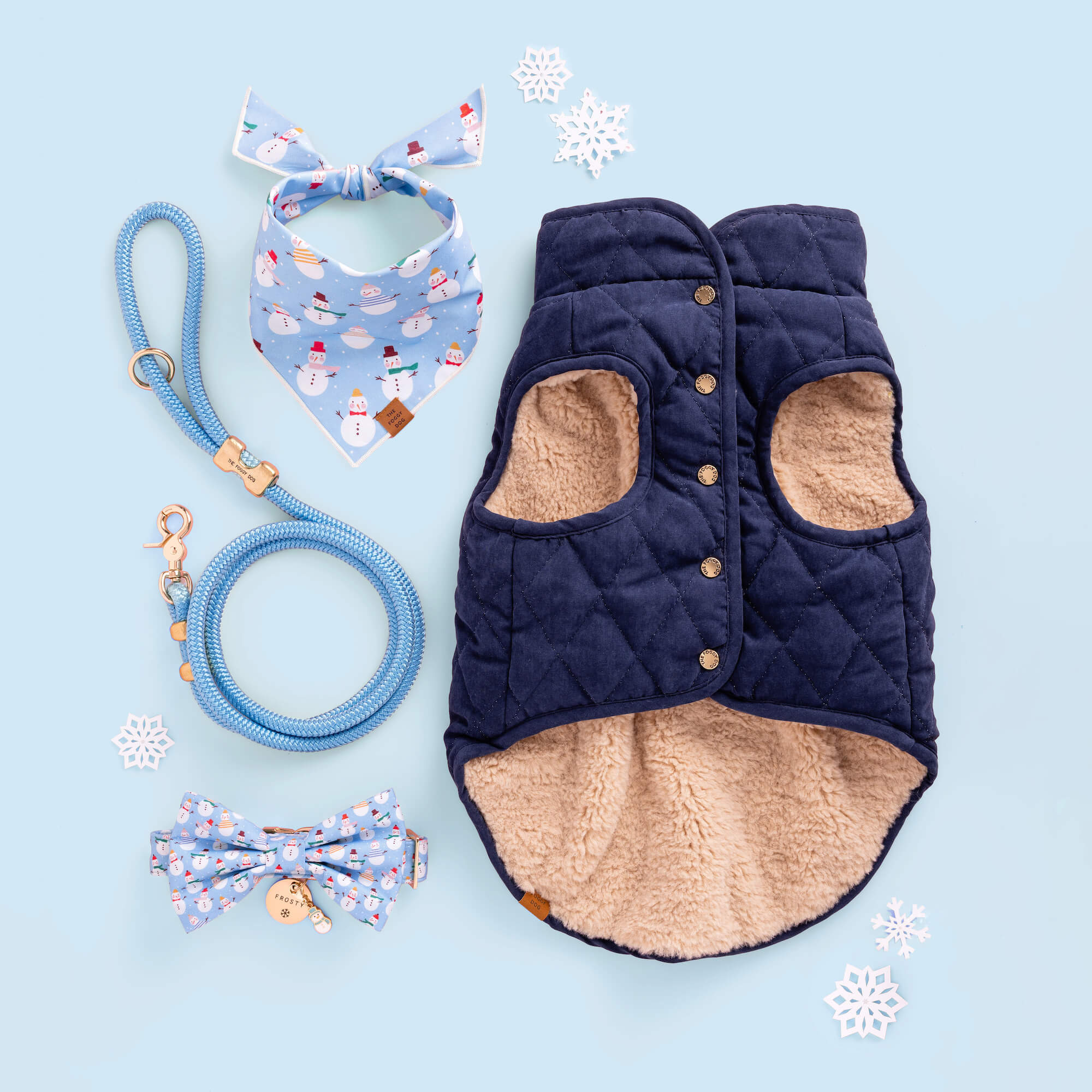 Circle Pet ID Tag: Snowflake Icon