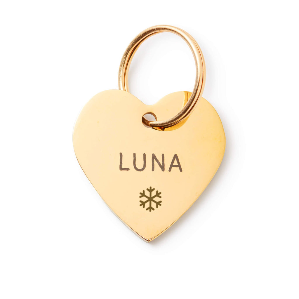 Heart Pet ID Tag: Snowflake Icon