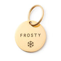 Circle Pet ID Tag: Snowflake Icon